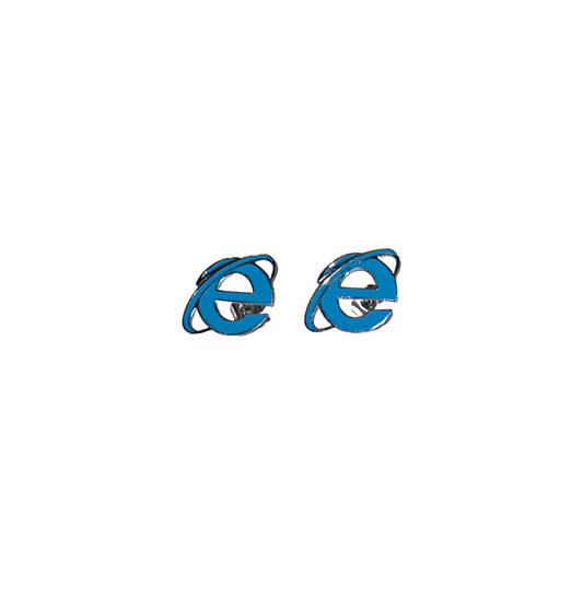 Internet Explorer Enamel Earring