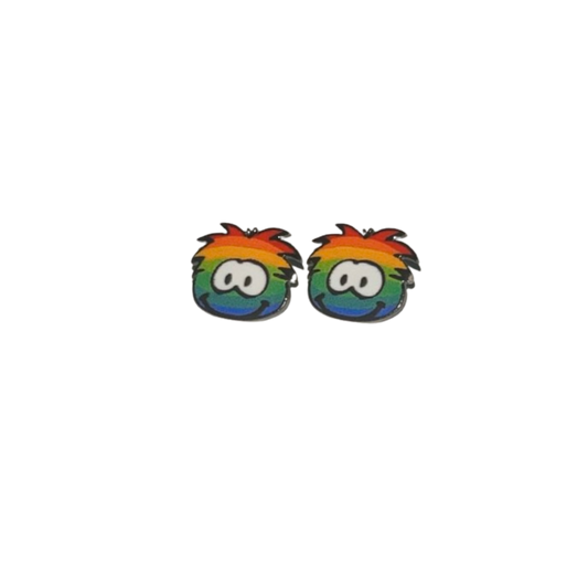 Rainbow Puffle Earrings