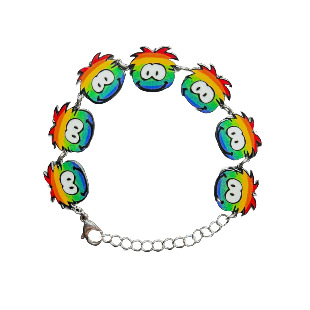 Rainbow Puffle Bracelet